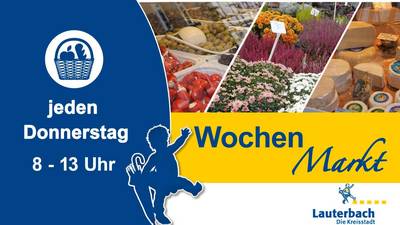 Plakat zum Lauterbacher Wochenmarkt