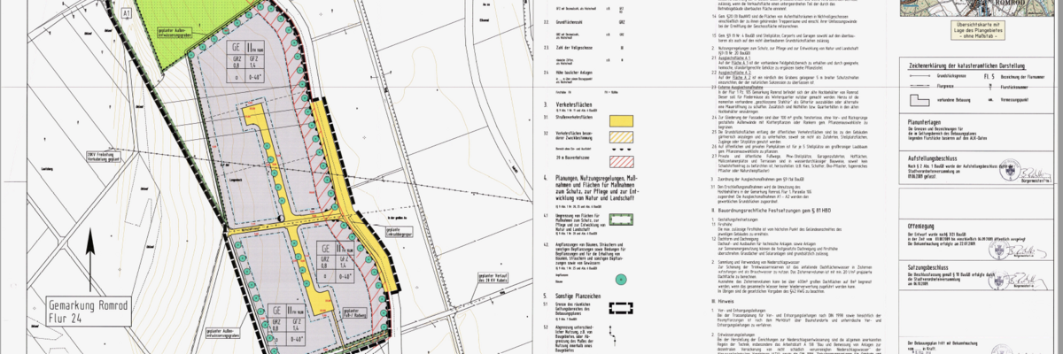 Bebauungsplan Gewerbegebiet Zeller Straße   Gemarkung Romrod